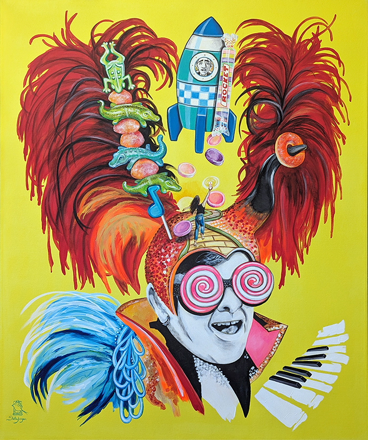 "Sir Sweet" - 40" x 48" acrylic on canvas - Stella Jurgen - AVAILABLE